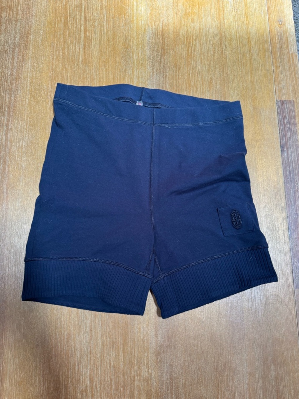 FP Movement by Free People Black Bike Shorts with Ribbed Hem